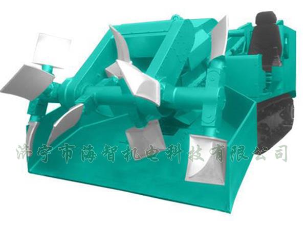 為了提高裝載效率，在取料方面通過滾耙式旋轉(zhuǎn)連續(xù)取料的方式